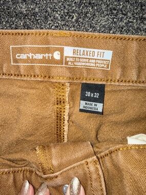 Carhartt Double Front Relaxed Fit Pants in Brown Duck Canvas